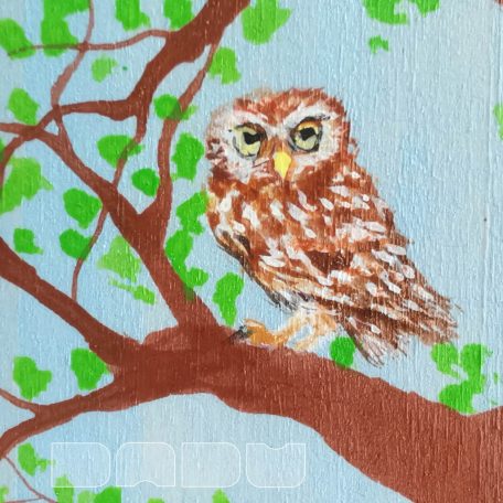 Owl on tree  —  wooden toy