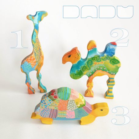 Dadu Bebop cheerful animals—handpainted wooden toys