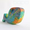 Bebop whales - handpainted unique wooden toy 