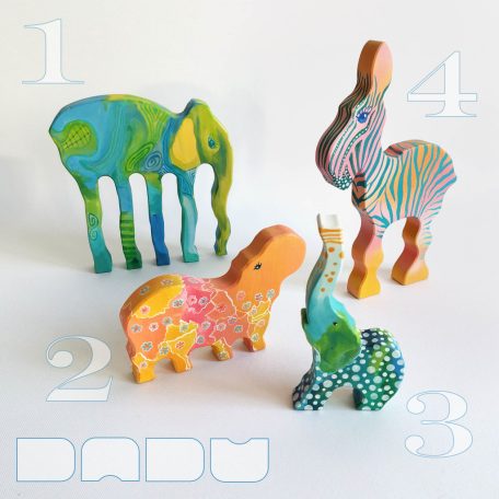 Bebop african animals - handpainted wooden toys