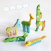 Bebop animals from neighborhood - handpainted wooden toys