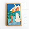 Winter landscape - Advent Calendar wooden tray puzzle