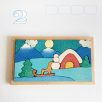 Snowy landscape - Advent Calendar wooden tray puzzle