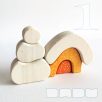   Snowy cottages with snowman - various designs - wooden puzzles for christmas