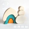   Snowy cottages with snowman - various designs - wooden puzzles for christmas