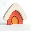 Snowy cottage - wooden puzzle for christmas