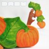 Pumpkin with mound - developmental wooden toy