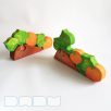 Pumpkin with mound - developmental wooden toy