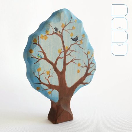 Birds on autumn tree  -  wooden toy