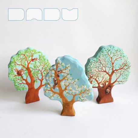 Squirrels on tree  -  wooden toy