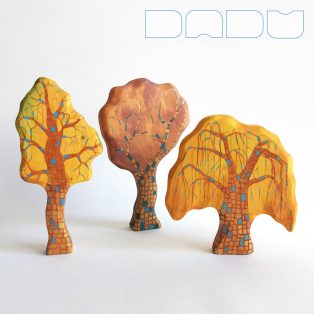   Trees from the fairy tale forest: decorative wooden toys, various designs