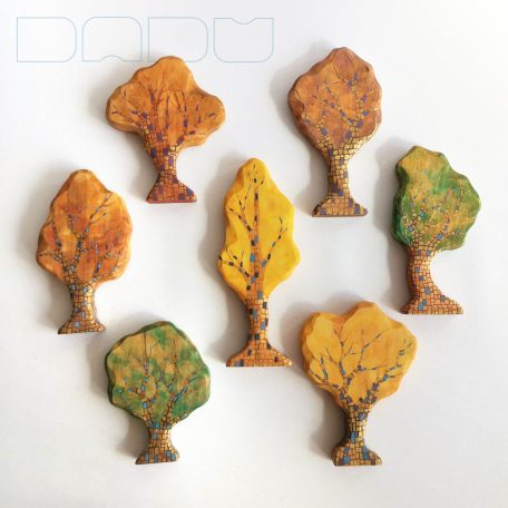 Trees from the fairy tale forest: decorative wooden toys, various designs