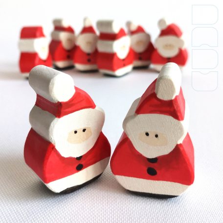 Santa Claus: Wooden Toy and Christmas Decoration