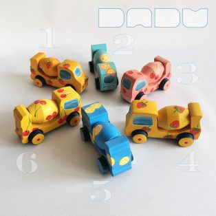   Mixers: mixing and transport toy vehicles for jams, syrups — various designs