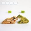 Frogs:handpainted wooden toy animal figures