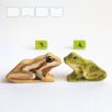 Frogs:handpainted wooden toy animal figures
