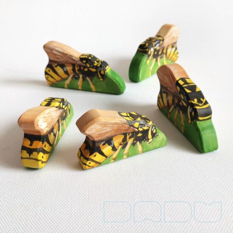 Wasp - handpainted unique wooden insect toy