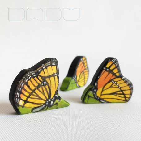 Monarch butterfly - handpainted unique wooden insect toy
