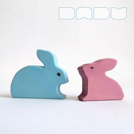 Colored Bunnies—Wooden Toy Figures